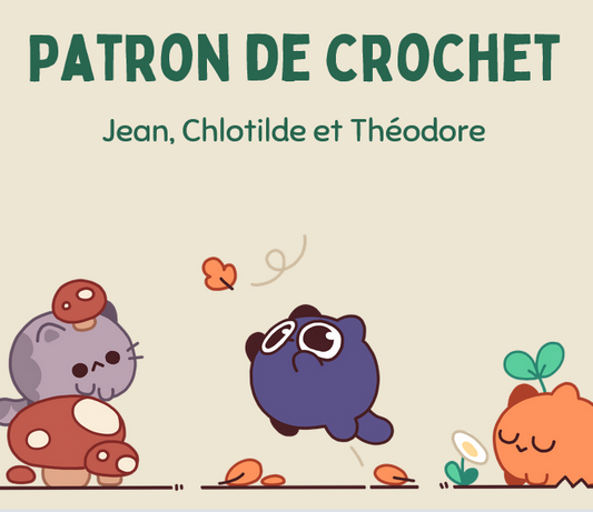 Théodore, Chlotilde and Jean (little amigurumis) Pattern