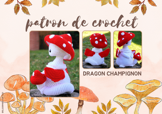 amigurumi pattern - mushroom dragon