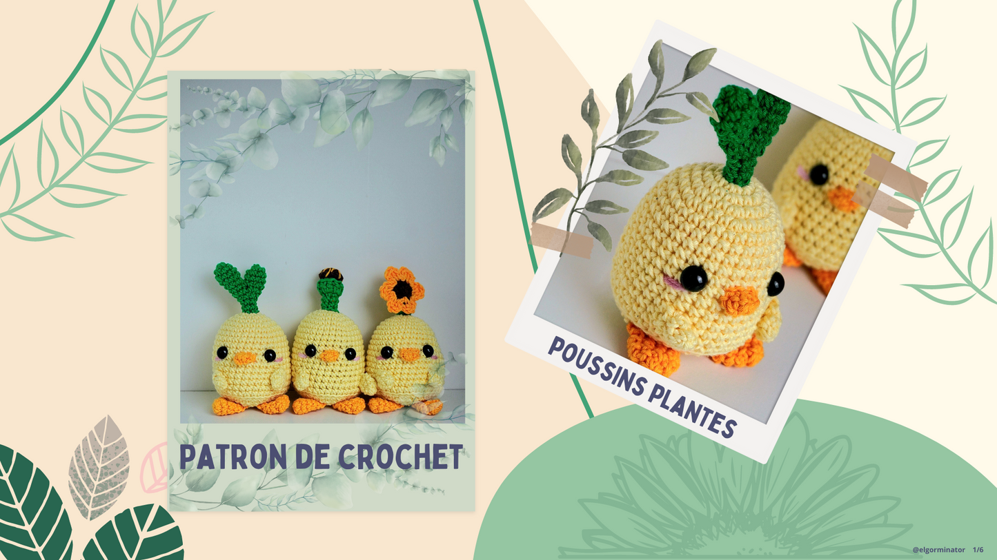 Patron poussins plantes